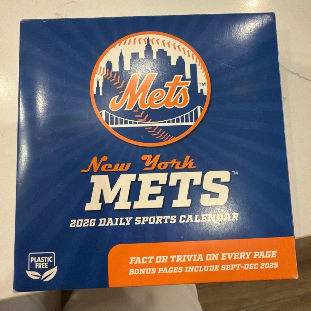New York Mets 2026 Sports Calendar - Blue and Orange